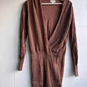 Superdown Long-sleeve Brown Dress